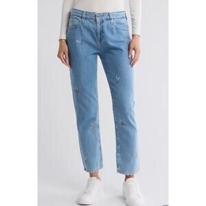 AG Adriano Goldschmied Ex Boyfriend Jeans Floral Embroidered Relaxed 29R spring